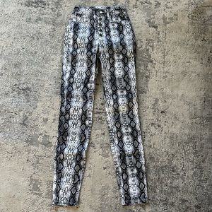 Princess Polly Snake Print Skinny Jeans